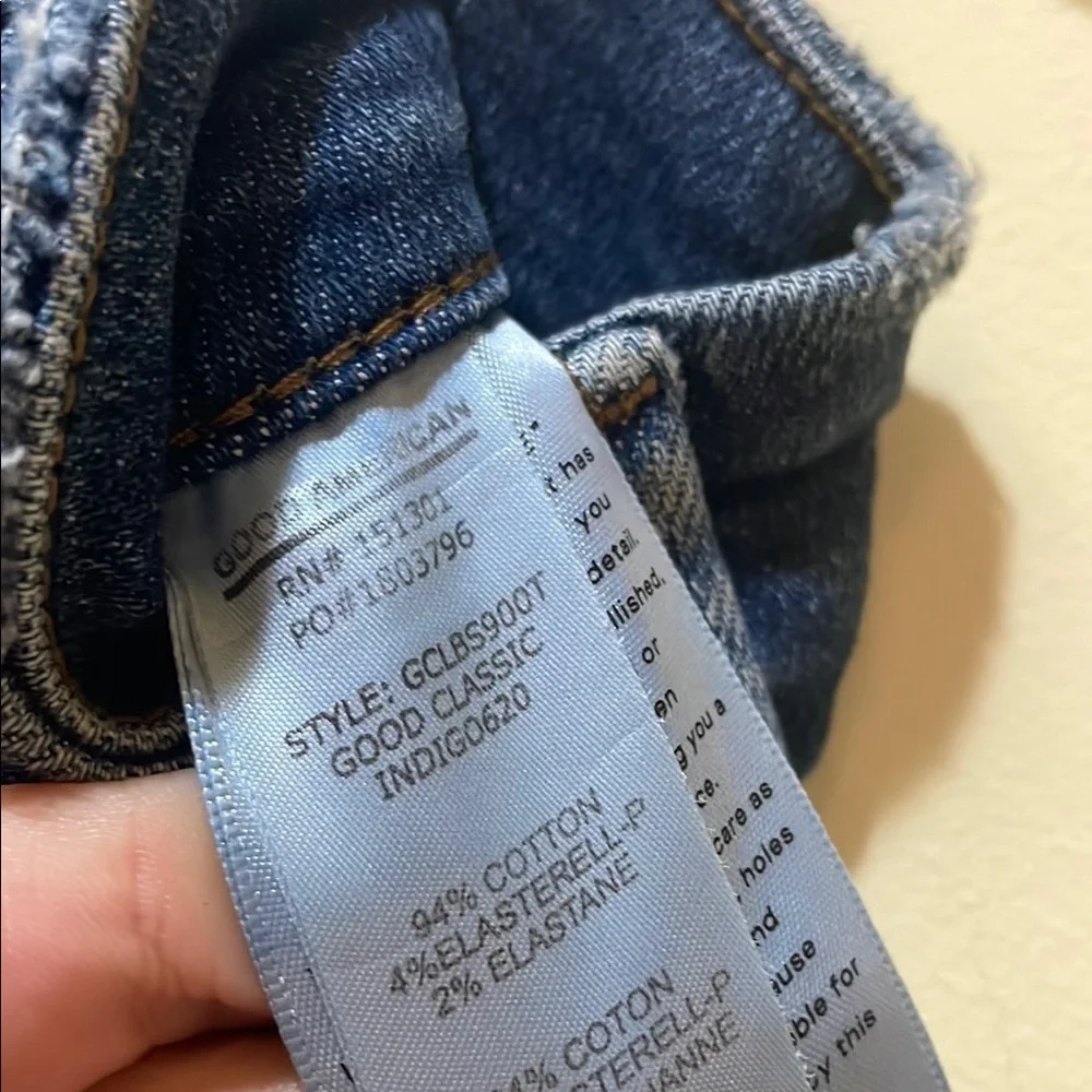 Women's New Good American Good Classic High Rise Skinnyish Fit Jeans Plus Size